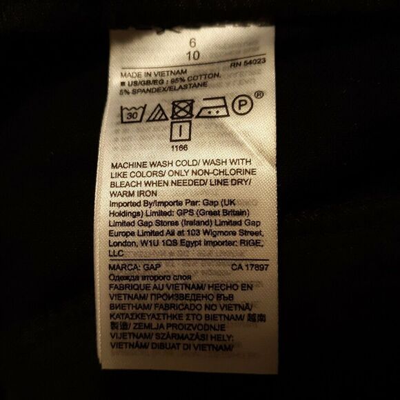 GAP Signature Skinny Ankle Stretch Black White Polka Dot Pants Size 6 LN - Picture 6 of 8